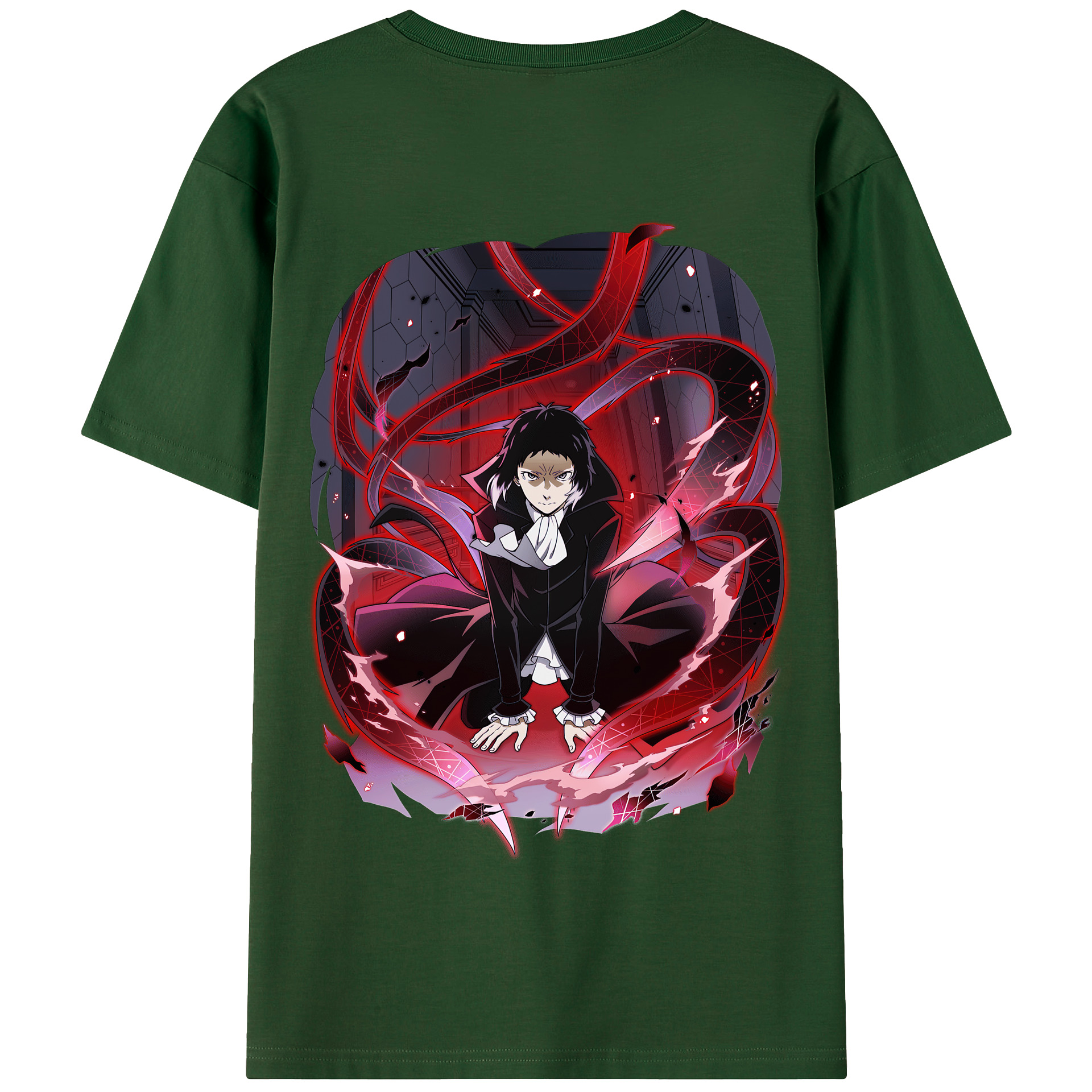 （画像用） 文豪ストレイドッグス Bungo Stray Dogs 綿100％半袖Tシャツ（背面プリント）